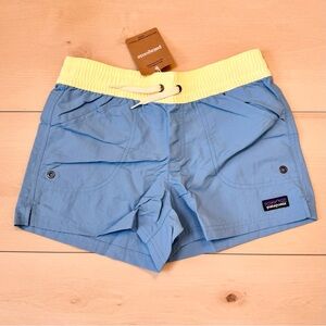 🩵 NWT Patagonia kids baggies shorts blue L 12